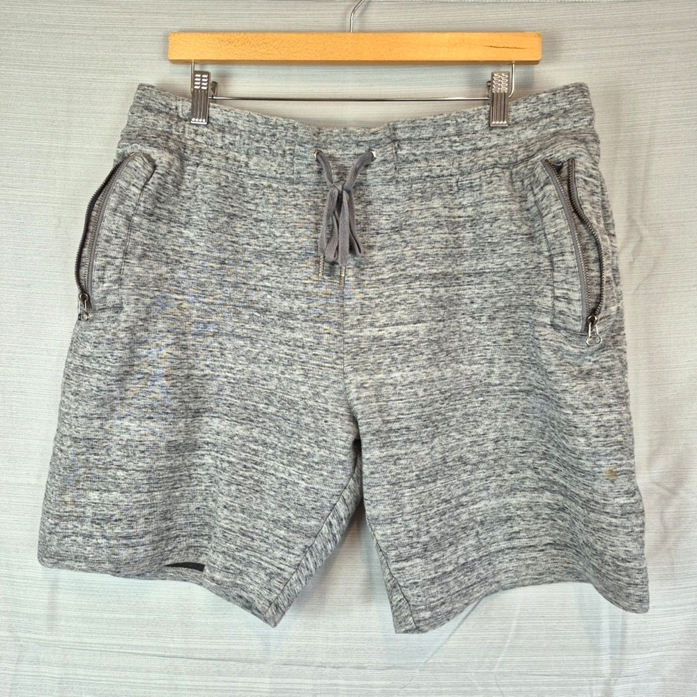 Helmet Lang Sweat Track Shorts Mens XL 35 Gray Heather Pockets HLM8812 Summer